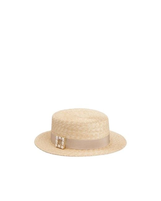 Roger Vivier White Très Vivier Hat