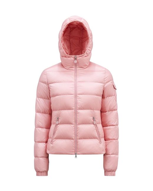 Moncler Pink Zip-Up Padded Jacket