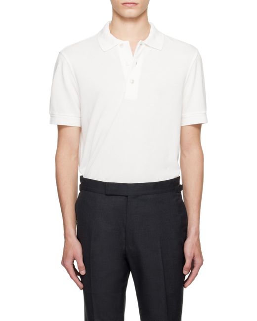 Tom Ford White Short-Sleeved Polo Shirt for men