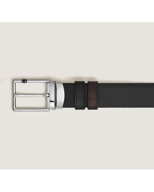 Montblanc Black 30 Mm Reversible Belt for men