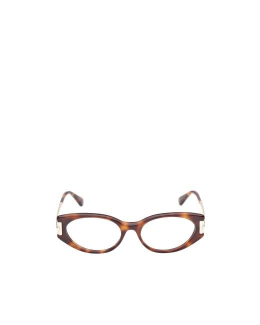 Max Mara White Full-Rimmed Plano Lenses