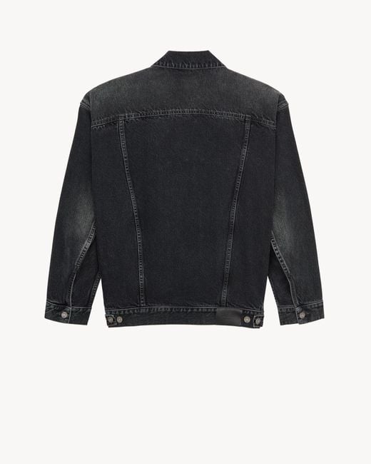 Saint Laurent Black Oversized Jean Jacket