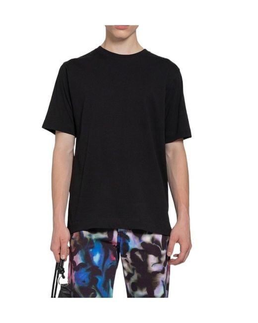Dries Van Noten Black Short Sleeved Crewneck T-Shirt for men