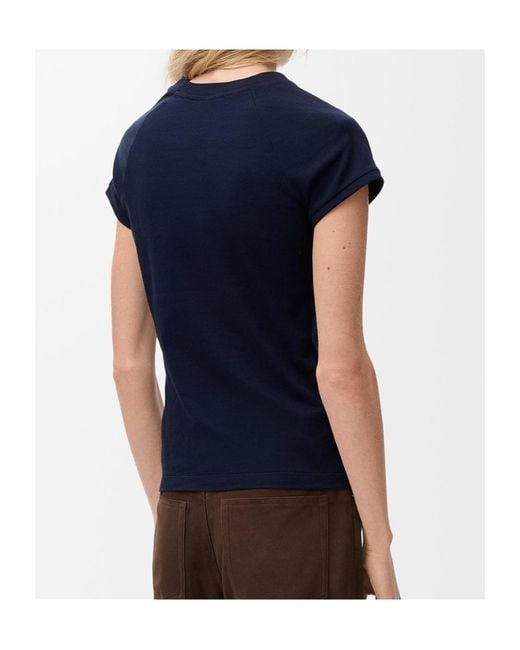 Loewe Blue Slim Anagram Embroidered T-Shirt