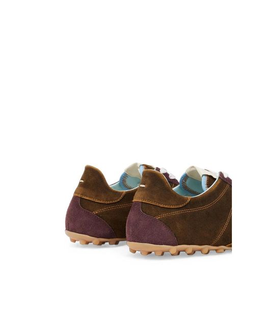 Maison Margiela Brown Suede Low-Top Sneakers for men