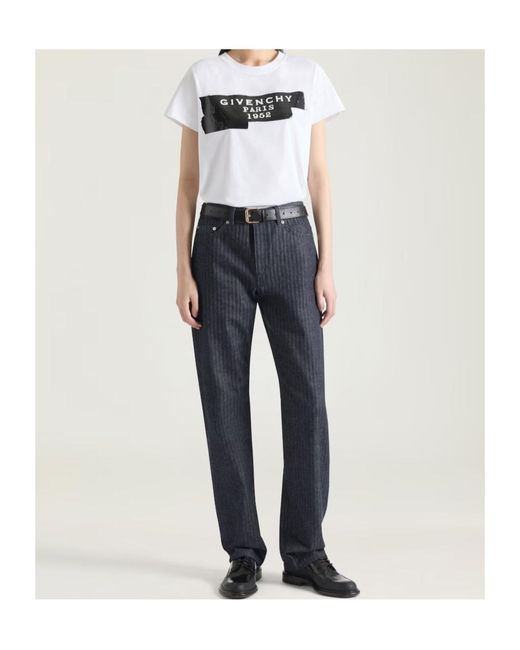 Givenchy Blue Button-Fastening Trousers