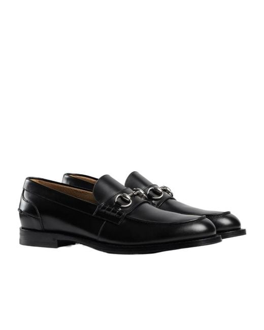 Gucci Black Elegant Low-Cut Loafer With Horsebit for men