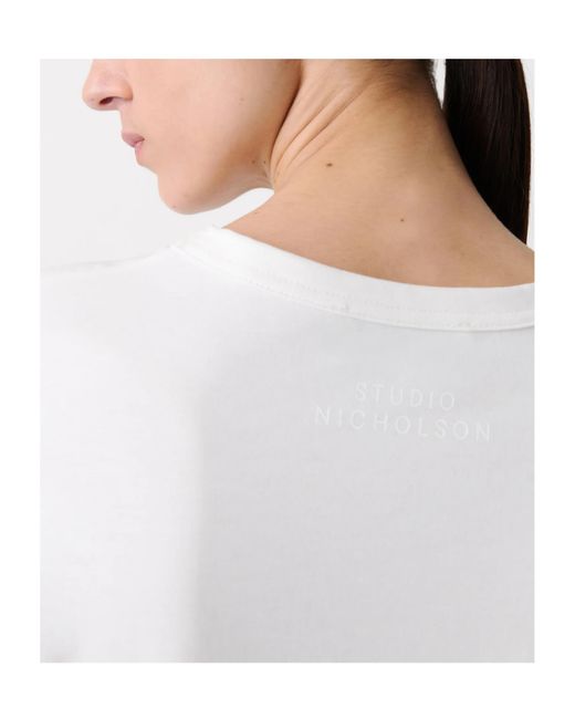 Studio Nicholson White Lee Crewneck T-Shirt