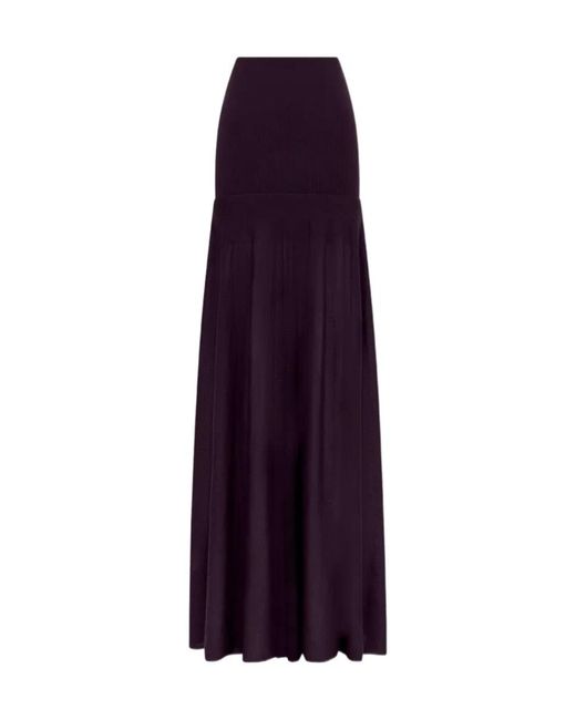 Rabanne Purple Rabanne Knitted Fluid Maxi Skirt