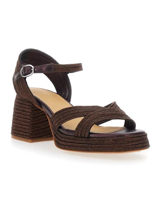 Castaner Brown Castañer Buckled Heeled Sandals