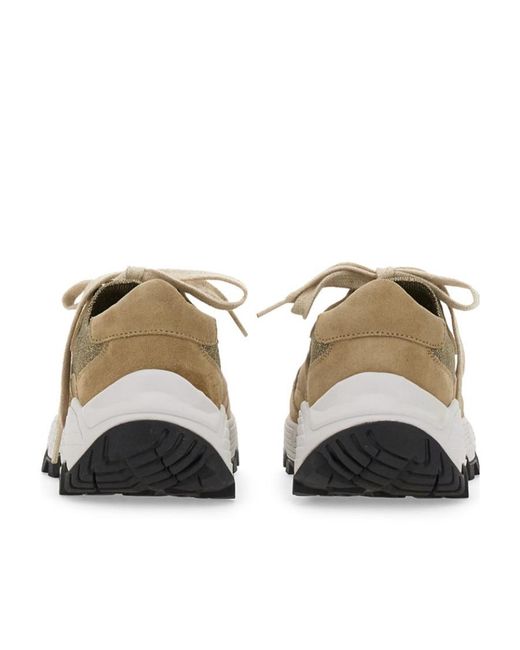 Brunello Cucinelli Metallic Sparkling Knit And Suede Runner Sneaker With Beadwork