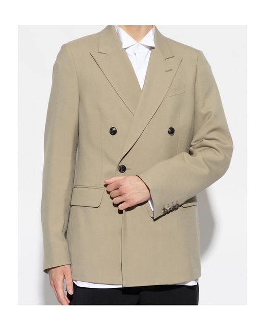 Dries Van Noten Natural Barry Double-Breasted Blazer for men