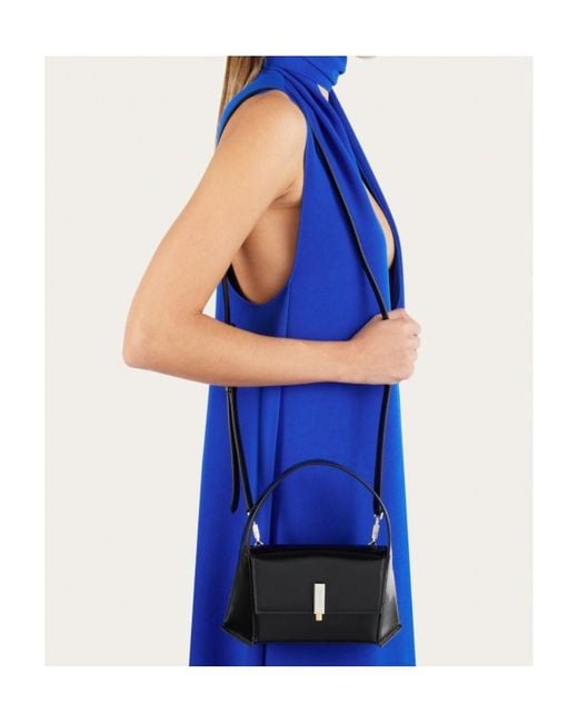 Ferragamo Black Flip Shoulder Bag