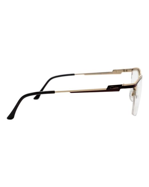 Cazal White Square-Frame Logo-Engraved Glasses for men