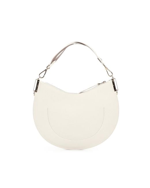 Coccinelle White Sunup Logo Stamp Medium Shoulder Bag