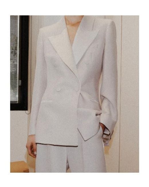 Marella Gray Slim-Fit Blazer