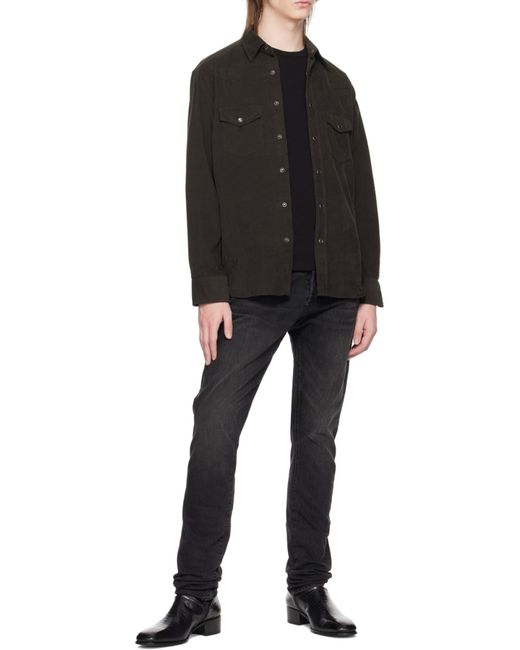Tom Ford Black Classic Crewneck T-Shirt for men