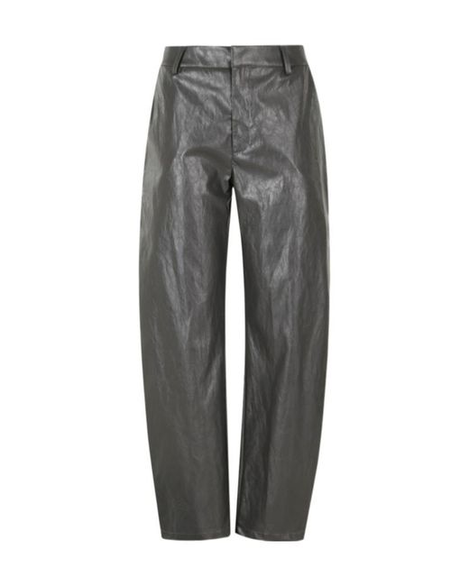 FEDERICA TOSI Gray Casual Trousers With Belt Loops
