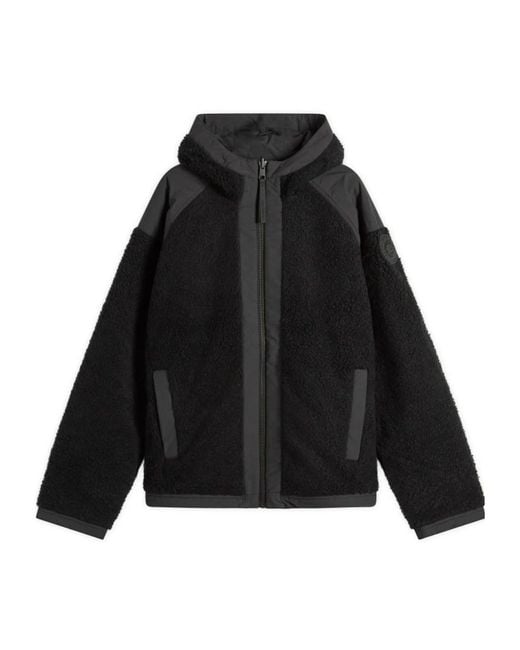 Canada Goose Black Alberni Reversible Fleece Bomber Jacket for men