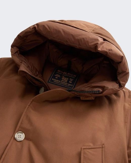 Woolrich Brown Arctic Hooded Parka for men