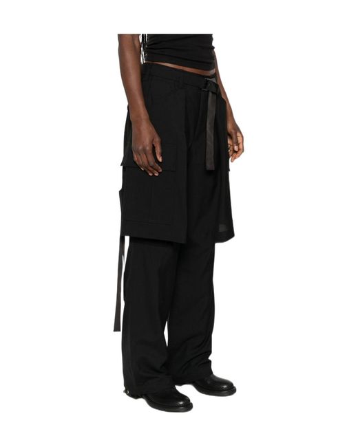 Sacai Black Belted Cargo Pants