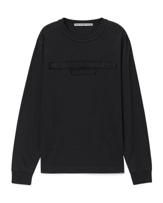 Alexander Wang Black Logo-Detail Sweatshirt for men