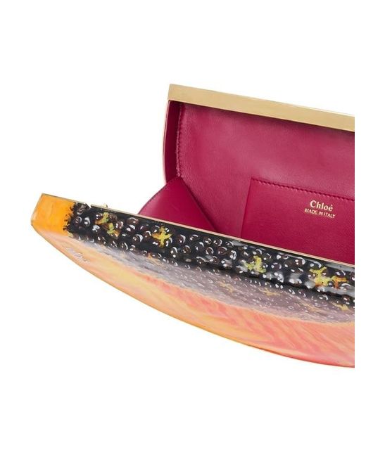 Chloé Orange Chloé Tropicus Papaya Minaudière Shoulder Bag