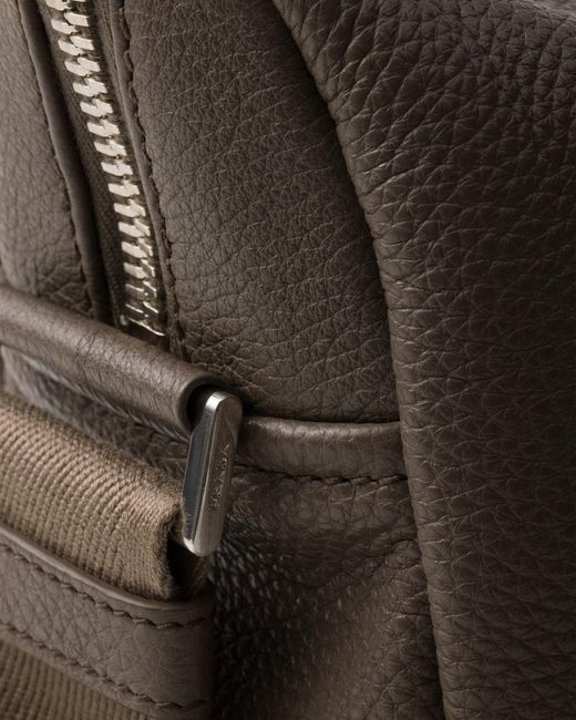 Prada Brown Medium Leather Shoulder Bag for men