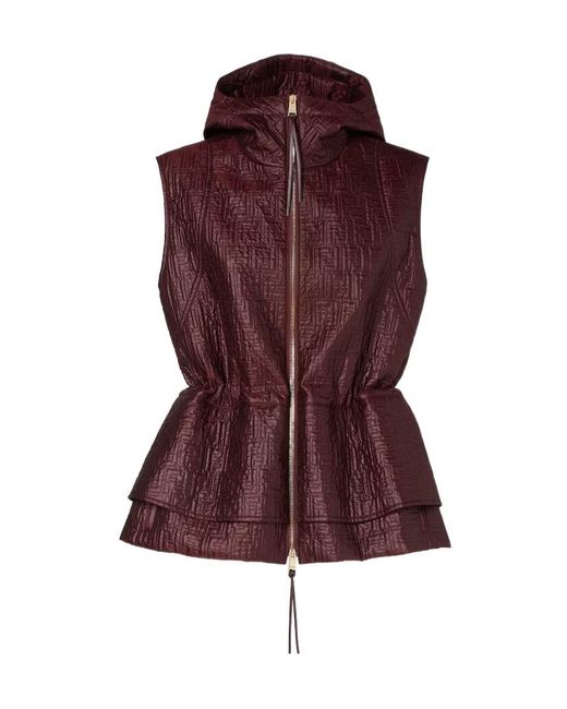 Fendi Purple Ff Quilted Vest