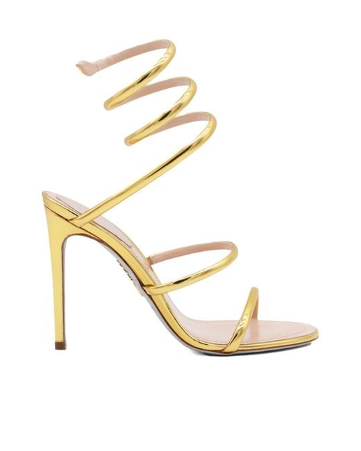 Rene Caovilla Metallic René Caovilla Cleo Spiral Strap Sandals