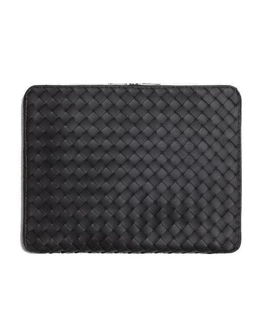 Bottega Veneta Black Intrecciato Document Case for men