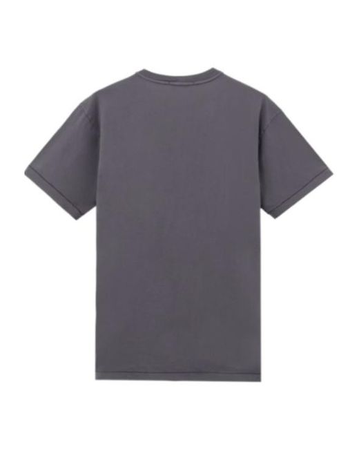 Stone Island Gray Logo Patch Crewneck T-Shirt for men