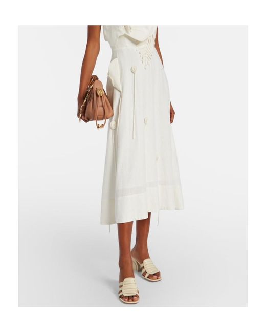 Zimmermann Natural Goldie 65 Leather Mules