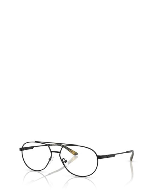 Emporio Armani White Pilot Frame Glasses for men
