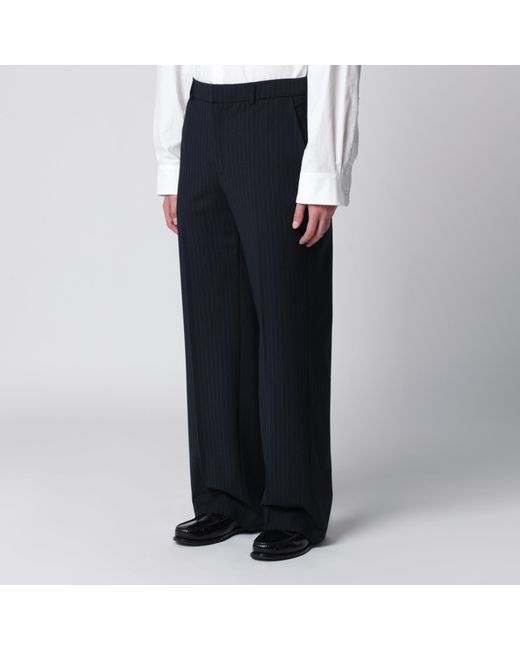 Séfr Black Casual Pants With Belt Loops for men