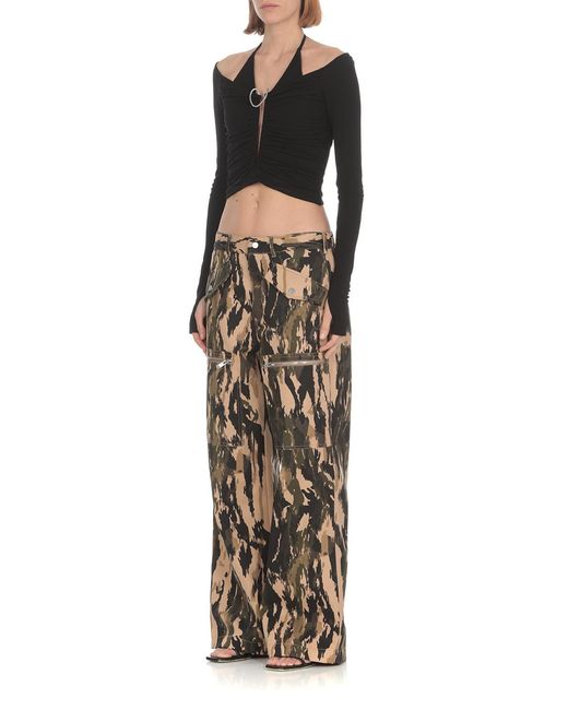 Dion Lee Black Mobius Layered Long-Sleeve Top