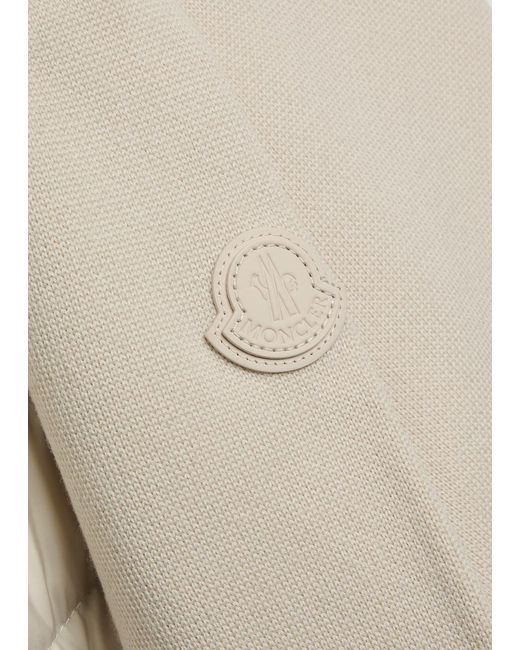Moncler White Quilted Wool And Shell Jacket for men
