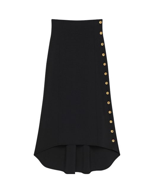 Givenchy Black Punto Milano Button Detailed Skirt