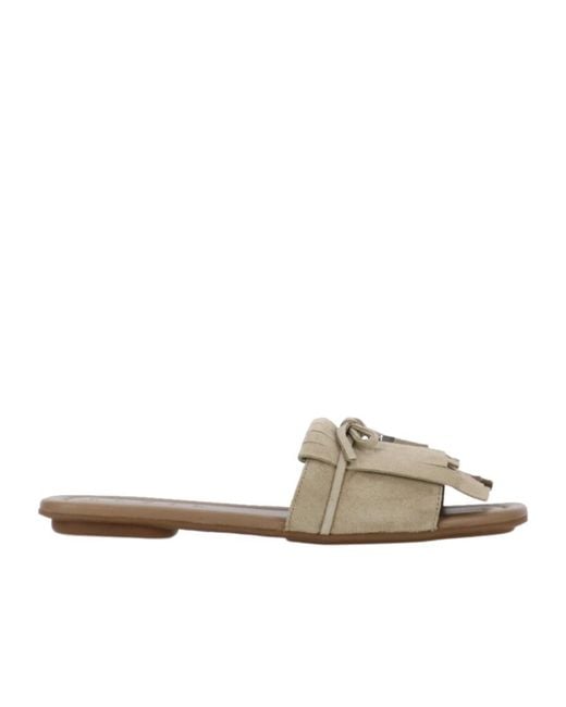 Hogan White H685 Sandals