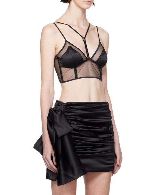 Dolce & Gabbana Black Dg Plaque Top Bra