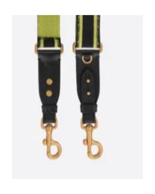 Dior Green Printed Logo Bag Strap
