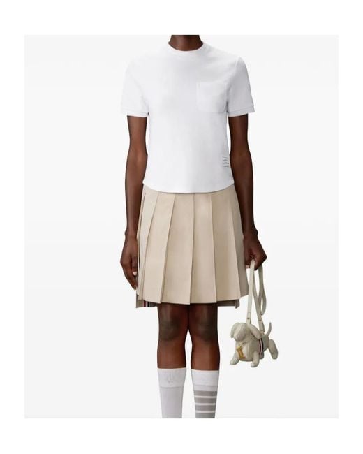 Thom Browne White Milano Pocket Crewneck T-Shirt
