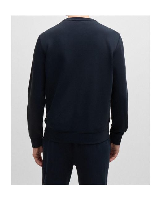 Boss Blue Crew-Neck Sweatshirt for men