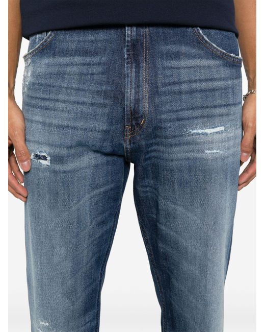 Dondup Blue Belt Loop Jeans for men