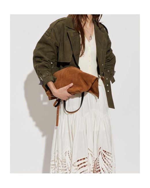 AllSaints Green Ophelia Cropped Belted Jacket