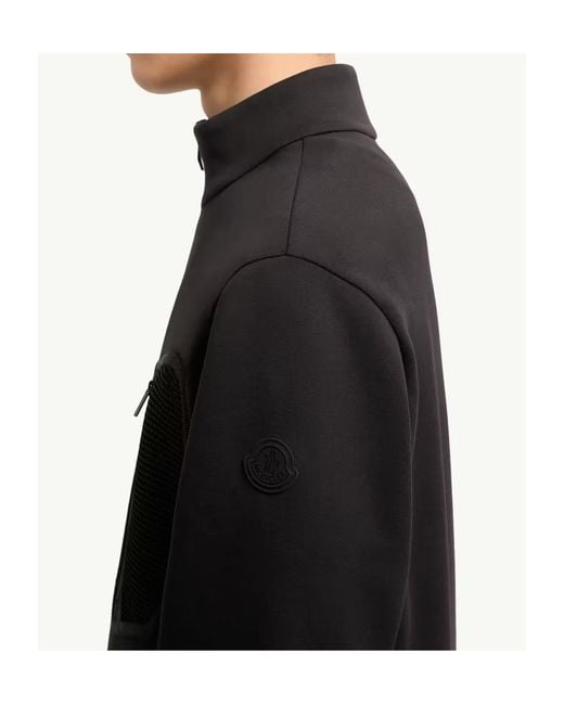 Moncler Blue Logo Detailed Zip-Up Sweatshirt for men