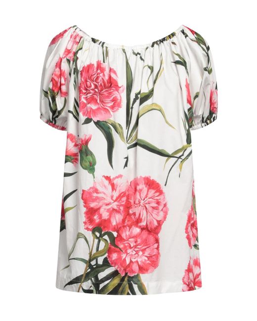 Dolce & Gabbana Pink Printed Short-Sleeve Top