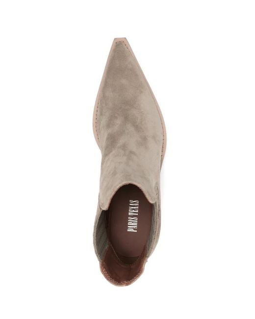 Paris Texas Brown Pointed Toe Block Heel Boots
