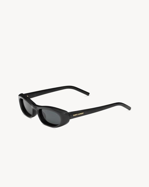 Saint Laurent White Eyewear Cat-Eye Sunglasses