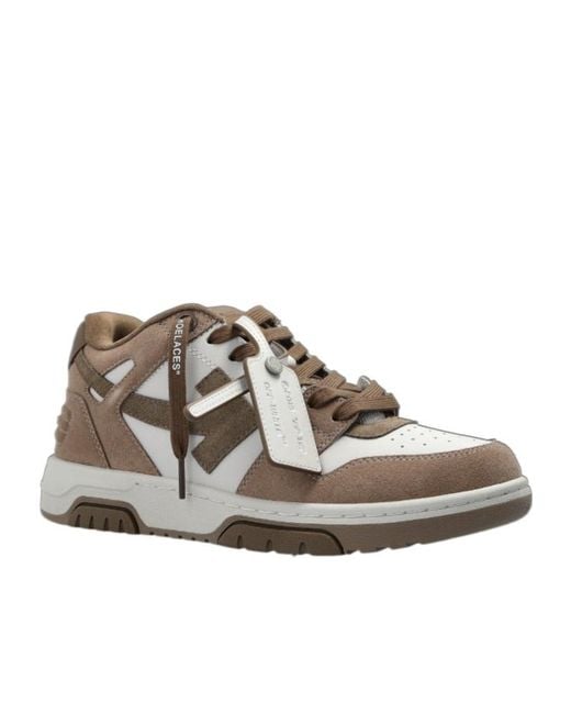 Off-White c/o Virgil Abloh Brown Out Of Office Lace-Up Sneakers for men